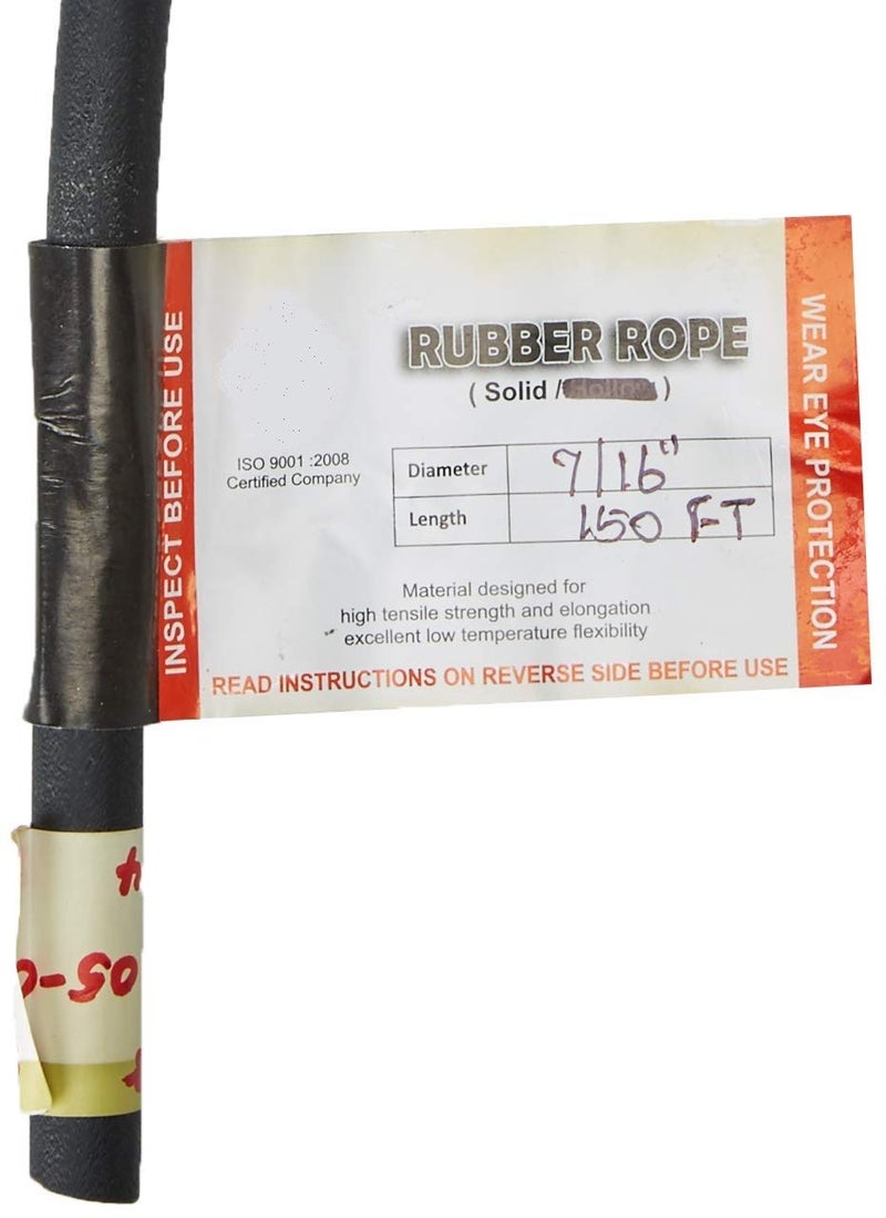 Miloo 7/16 Inch x 150 Feet Natural Rubber Rope - Solid Core Rubber Bungee Cord for Industrial and Home Use - Image 4